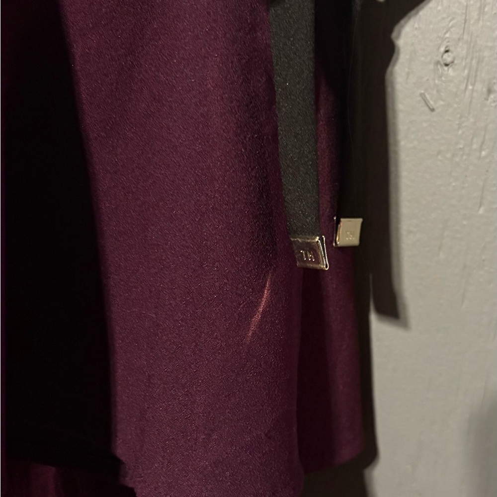 Tommy Hilfiger Deep Purple Dress with Black Accents